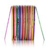 Tienda de arte para uñas recomienda 30 colores de alambre metálico dorado y plateado para arte de uñas con adhesivo joyas para arte de uñas 10 colores herramientas de accesorios para arte de uñas