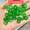Contas de Jade Vermelho e Verde Esculpidas em Formato de Barril para Montagem de Anéis Contas Soltas Acessórios Culturais para DIY Pulseiras Espaçadores
