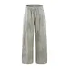 Calça Casual de Lyocell Tencel Fina Estilo Old Money de Verão para Homens Americano Solta Reta Perna Larga Calça Marca Tendência