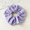 Scrunchie Fresco Estilo Coreano con Rayas Moradas Nueva Goma para Cola de Caballo Elegante y Sencillo Accesorio para el Cabello Scrunchie Goma para el Cabello Adorno para el Cabello