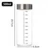 Botellas de vidrio de borosilicato al por mayor, frascos para dispensar medicina china, recipientes sellados para uso doméstico resistentes a altas temperaturas con escala para almacenamiento de medicamentos líquidos