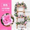 Decoración de arco de boda de ratán de rosa de simulación, paisajismo comercial con enredaderas que cubren la pared, flores artificiales al por mayor