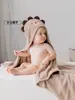 Poncho de Coral Fleece para Bebé He'erte Toalla de Baño Capa con Capucha de Dibujos Animados Toalla de Baño Niños Suave Absorbente Bata de Baño Manta para Bebé