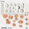Molde de silicone para açúcar, resina, montagem de bolo e chocolate, formato de botão, DIY