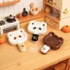 Juguete de Comida de Resina Sartén de Simulación Animales Lindos de Dibujos Animados Mini Olla de Leche Imán para Nevera Plato Squishy Decoración de Escena en Miniatura