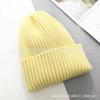 Gorro de punto versátil de moda con punta estilo coreano color sólido sombrero de felpa lindo otoño e invierno para pareja unisex sombrero de punto cálido