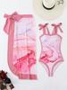 Bikini de tres piezas con abertura sexy para niña hawaiana, blusa de alto nivel, traje de baño para figura de playa