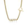 Fabricante Directo Collar Personalizado de Acero Inoxidable con Nombre en Letra Inglesa, Colgante de Cadena para Clavícula de Acero de Titanio para Mujeres