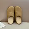 Nuevos Zapatos Peludos Gruesos de Deslizamiento Perezoso para Abrigo, que Aumentan la Altura, Felpa Plus, Medias Zapatillas Retro de Punta Cerrada, Suela Gruesa de Invierno