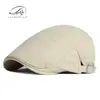 Gorras de béisbol para hombre de cara hacia adelante al por mayor, gorras de béisbol de algodón liso simples para todas las estaciones, gorras casuales retro británicas para mujer