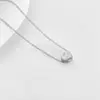 Colar de Aço Inoxidável Elegante Compacto Coração Tridimensional Aço Titânio para Mulheres, Corrente de Clavícula Fashion Nova, Joia Minimalista de Luxo Leve
