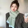 Lenço Pequeno Fresco Japonês e Coreano Feminino de Inverno Novo Cachecol Quente de Lã Tricotado Presente de Ano Novo Vermelho de Natal