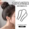Pasador negro grueso en forma de U para peinado de moño, pasador invisible para mujer, no daña el cabello en la parte posterior de la cabeza, peine pasador