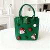 Bolsa Tote de Feltro de Natal Estilo TikTok Transfronteiriça, Bolsa de Feltro Criativa para Presente de Véspera de Natal para Crianças