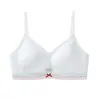 8941Série Miu Cor Clássica Color-Blocking High-End Doce Menina de Balé Sutiã Respirável Sem Fio Roupa Íntima para Mulheres