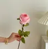 Buquê de Mão no Mesmo Estilo de Liu Yifei com Rosas Cor-de-Rosa, Flores Artificiais, Flores Falsas, Decorações de Mesa, Adereços para Fotos, Buquê Artificial