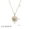 Colar Feminino Cross-border Rotating Cyber Celebrity Color Zircon Eye Colar Nicho Novo Estilo Design Sense Elegante Colar De Aço De Titânio