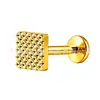 Jiangtai F136 Titânio Venda Quente Transfronteiriça Studs de Lábio Martelados e Studs de Orelha Corpo de Liga de Titânio G23 Joias para Piercing Studs de Osso da Orelha