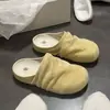 Zapatos Birkenstock Primavera/Verano 2026 Nuevos Antideslizantes Resistentes al Desgaste Diseño Plegado Punta Cerrada Slip-On Gamuza Lazy Slip-Ons para Uso en Exteriores