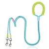 Guia Dupla para Animais de Estimação, Guia de Cachorro Portátil com Gancho Duplo, Esquema de Cores Dopamina, Corda de Nylon Resistente ao Desgaste