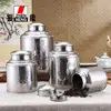 Zheneng Aço Inoxidável Padrão Lata de Chá Pote de Armazenamento Pequeno Portátil Embalagem de Chá Caixa de Presente Lata de Chá Presente