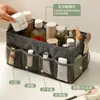 Organizador multicamadas transfronteiriço, caixa de armazenamento de mesa dobrável, recipiente portátil para armazenamento de cosméticos para uso em casa e em dormitórios