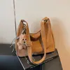 Bolsa Hobo de Couro Macio Transfronteiriça Grande Capacidade Ombro Único Comércio Exterior Estilo Retro Preguiçoso Bolsa Transversal para o Dia a Dia Bolsa Dumpling