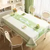 Mantel Floral Fresco y Sencillo, Impermeable y a Prueba de Aceite, Mantel de Mesa Sin Lavado, Mantel Rectangular para Mesa de Comedor, Mantel de Mesa de Café de Lujo Ligero de Gama Alta