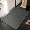 Alfombra de Piso Tejida de Lino para Baño 2026 Estilo Nuevo Entrada al Baño Absorción de Agua Secado Rápido Felpudo Antideslizante para Lavabo