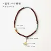 Pulsera de sándalo estilo zen con cuentas redondas de jade, doble vuelta para mujer, pulsera de juego retro antigua china, para el día a día, regalo