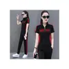 Traje Deportivo de Moda para Mujer 2024 Verano Nuevo Estilo Coreano Reductor de Edad Ropa para Correr Conjunto de Dos Piezas Delgado de Moda Casual