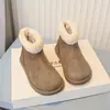 Botas de Nieve para Niñas 2026 Botas de Invierno Nuevas Botas Cortas para Niños Otoño e Invierno Calzado de Algodón con Felpa Caliente Zapatos de Algodón de Dos Capas