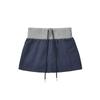 Saia Curta Esportiva de Cor Contrastante Estilo Americano para Mulheres Verão Novo Saia Evasê para Yoga Cordão Anti-Exposição Saia Sexy para Quadril