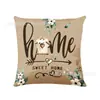Nuevas fundas de cojín y almohada de verano más vendidas con diseños de letras y florales, populares y versátiles para sala de estar, sofá y cabecera de cama, transfronterizo