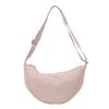 Bolso bandolera estilo Mori para mujer, de gran capacidad, estilo artístico de verano 2024, de tela con diseño de dumplings en color sólido, informal, deportivo, para el hombro.