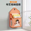 Bolsa colgante de dibujos animados estilo coreano artefacto de almacenamiento para pared de dormitorio bolsillo colgante de puerta bolsa de almacenamiento multifuncional bolsa pequeña de tela multicapa