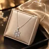 Collar de Copo de Nieve de Circonita Estilo Coreano de Verano 2026 para Mujer, Diseño Único, Moderno, Elegante, Sencillo, Colgante Suave Cadena para Clavícula