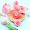 Moldes para pastel de luna serie flor, diseños de dibujos animados 3D, disponibles en tamaños grande y pequeño, para impresión realista DIY