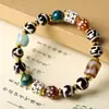 Diseño Original Diente de Tigre Dzi Cuenta Botella Dzi Cuenta Tres Ojos Dzi Separador de Astas Pulsera de Múltiples Tesoros Venta al por Mayor
