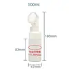 Botella de Espuma Limpiadora con Cabezal de Cepillo de Silicona en Forma de Corazón 100/120/150/200/250ml Botella de Mousse Botella Espumosa Limpiadora