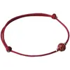 Pulsera de Cuerda Roja Trébol de Cuatro Hojas de Cinabrio para el Año de Vida de la Mujer Tobillera Tejida a Mano Hierba de la Suerte Ping An Cuerda de Mano para Estudiantes Cuerda para el Pie