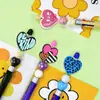 Contas Coração Criativas para o Dia dos Namorados Transfronteiriças Patch de Cola Macia de PVC Acessórios para Caneta Esferográfica Caneta com Contas Contas Foco