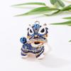 [Suministro de Fábrica] Llavero de Danza del León Chino Colgante de Diamante y Goteo de Aceite Danza del León Chino León de Foshan Guangdong