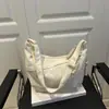 Versão Coreana Harajuku Grande Capacidade 2025 Cor Sólida Veludo Simples Bolsa de Ombro Classe Literária Ombro Único Transversal Bolsa de Dumpling