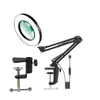 Lâmpada Lupa de Reparo Personalizada, Lâmpada de Trabalho para Soldagem, Lâmpada de Mesa Circular LED Dobrável para Tatuagem, Lâmpada de Leitura com Alta Ampliação