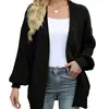 Amazon Comércio Exterior Cardigan de Tricô Grosso com Manga Lanterna Feminino 2025 Outono/Inverno Novo Suéter de Tricô Europeu e Americano Casaco Feminino Tendência