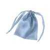 Bolsa de armazenamento para máscara de dormir de seda sintética, bolsa de tecido, bolsa com cordão de seda sintética acetinada, armazenamento de cosméticos estilo simples