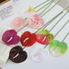 Flor Artificial de Anturio Falso Impresa en 3D Anturio de Fuego Decoración de Salón de Bodas Decoración del Hogar Planta Verde Artificial Fabricante de Flores Falsas