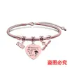 Pulsera de acero inoxidable con diseño de hueso de serpiente transfronterizo europeo y americano, regalo conmemorativo de vacaciones de la temporada de graduación, pulsera de acero de titanio con letras al por mayor
