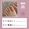 J-309 Cor Mágica Margarida Pé Unhas Postiças Sentido Avançado Flor Margarida Pintura a Óleo Perolado Desgaste Peças de Unha Atacado